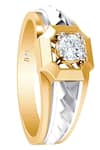 Divine Solitaires_Yellow Diamond Geometric Solitaire Ring _Online_at_Aza_Fashions