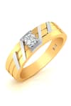 Buy_Divine Solitaires_Yellow Diamond Solitaire Two-tone Ring _at_Aza_Fashions