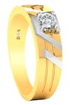 Divine Solitaires_Yellow Diamond Solitaire Two-tone Ring _Online_at_Aza_Fashions