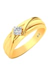 Buy_Divine Solitaires_Yellow Diamond Round Solitaire Ring _at_Aza_Fashions