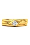 Shop_Divine Solitaires_Yellow Diamond Round Solitaire Ring _at_Aza_Fashions