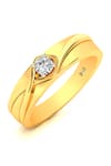 Buy_Divine Solitaires_Yellow Diamond Round Solitaire Ring _at_Aza_Fashions