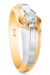 Divine Solitaires_Yellow Diamond Solitaire Two Tone Wave Ring _Online_at_Aza_Fashions