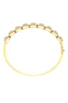 Buy_Divine Solitaires_Yellow Diamonds 18kt Gold Encrusted Oval Bangle _Online_at_Aza_Fashions