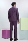 Shop_Nirmooha_Purple Linen Solid Double Breasted Blazer With Pant _at_Aza_Fashions