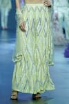 Nirmooha_Green Butter Crepe Hand Embroidered Sequin Geometric Pant Set With Dupatta _Online_at_Aza_Fashions