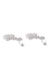 Buy_Shazé_White Marquise Stone Rosalia Geometric Carved Earrings _Online_at_Aza_Fashions