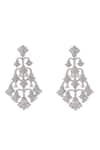 Buy_Shazé_White Marquise Stone Alba Mughal Carved Chandeliers _at_Aza_Fashions