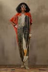 Buy_ASEEM KAPOOR_Multi Color Natural Crepe Printed Geometric Round Vayu Kaftan Jumpsuit _at_Aza_Fashions