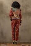 Shop_Aseem Kapoor_Multi Color Jacket Mushroom Twill Printed Floral Zahra Sweatshirt And Pant Set _at_Aza_Fashions