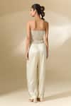 Shop_Anamika Khanna_Off White Top Sweetheart Embroidered Cape And Pant Set_at_Aza_Fashions