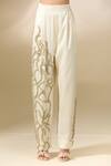 Buy_Anamika Khanna_Off White Top Sweetheart Embroidered Cape And Pant Set_Online_at_Aza_Fashions