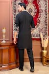 The House Of Diwans_Black Crepe Embroidery Resham Kurta Set _Online_at_Aza_Fashions