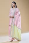 Buy_Samyukta Singhania_Pink Kurta And Pant Pure Chanderi Embroidered Zari Round Sequin & Beads Set _Online_at_Aza_Fashions