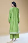 Shop_Samyukta Singhania_Green Kurta And Pant Pure Chanderi Embroidered Gotta Patti Round Sequin Set _at_Aza_Fashions