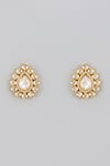 Shop Karisa Designs White Crystals, Diamonds Cubic Zirconia Embellished Tear Drop Studs at Aza Fashions Shop_Karisa Designs_White Crystals, Diamonds Cubic Zirconia Embellished Tear Drop Studs _at_Aza_Fashions