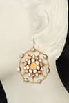 SUHANI PITTIE_White Crystal Kaleidoscope Spiderweb Earrings _Online_at_Aza_Fashions