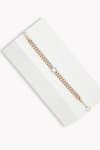 Buy_Rowas Jewels_Rose Gold Diamonds Cuban Bracelet _at_Aza_Fashions