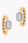 Buy_Rowas Jewels_Rose Gold Diamonds Glam Hoop Earrings _at_Aza_Fashions