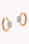 Shop_Rowas Jewels_Rose Gold Diamonds Glam Hoop Earrings _at_Aza_Fashions