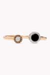 Buy_Rowas Jewels_Rose Gold Diamond Corporate Eclipse And Onyx Stone Embellished Bracelet _at_Aza_Fashions