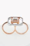 Shop_Rowas Jewels_Rose Gold Diamond Power Grid Ring _at_Aza_Fashions