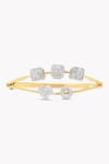 Buy_Rowas Jewels_Rose Gold Diamond Signature Embellished Bracelet _at_Aza_Fashions