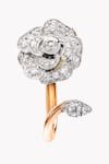 Buy_Rowas Jewels_Gold Plated Diamond Kindle Rose Embellished Ring _at_Aza_Fashions