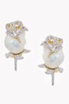 Buy_Rowas Jewels_White Diamond Blush Baroque Embellished Earrings _at_Aza_Fashions