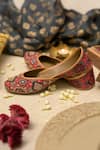 Buy_Coral Haze_Maroon Ajrakh Khushi Print Juttis _Online_at_Aza_Fashions