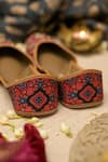 Shop_Coral Haze_Maroon Ajrakh Khushi Print Juttis _Online_at_Aza_Fashions