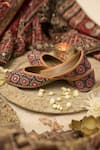 Buy_Coral Haze_Maroon Ajrakh Ruhana Print Juttis _Online_at_Aza_Fashions