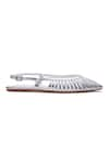 Buy_Dang Shoes_Silver Thread Embroidery Camille Buckle Strap Ballerinas _Online_at_Aza_Fashions