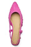 Buy_Dang Shoes_Fuchsia Thread Embroidery Camille Pointed Toe Ballerinas _at_Aza_Fashions