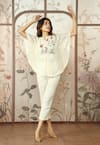 Shop_KAVERI_Off White Linen Stained Glass Croissant Applique Kaftan Top With Pant _Online_at_Aza_Fashions