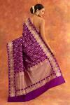 Shop_Neitri_Purple Banarasi Silk Handwoven Orchid Saree With Running Blouse _at_Aza_Fashions