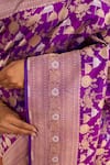 Buy_Neitri_Purple Banarasi Silk Handwoven Saree With Running Blouse Piece _Online_at_Aza_Fashions