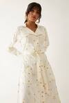 Shop_Son Of A Noble Snob_Off White Cotton Satin Print Elements Lapel Collar Molly Dress _Online_at_Aza_Fashions