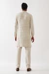 Shop_Son Of A Noble Snob_Ivory Linen Embroidery Logan Pintuck And Pleated Kurta With Trouser _at_Aza_Fashions