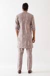 Shop_Son Of A Noble Snob_Purple Linen Embroidery Declan Botanica Pintuck Kurta With Trousers _at_Aza_Fashions