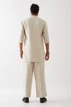 Shop_Son of A Noble Snob_Ivory 100% Linen Finn Short Kurta And Trouser Set _at_Aza_Fashions