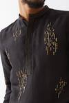 Buy_Son Of A Noble Snob_Black Silk Beads, Sequins Hayes Embroidered Kurta And Trouser Set 