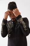 Buy_Son Of A Noble Snob_Black Silk Embroidery Brody Pipe Kurta And Trouser Set 