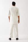 Shop_Son Of A Noble Snob_White Linen Finn Straight Kurta And Trouser Set _at_Aza_Fashions