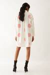 Shop_Son Of A Noble Snob_Off White Cotton Satin Embroidery Caterpillar Roonie Spot Print Shirt Fit Dress _at_Aza_Fashions
