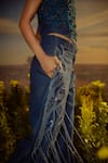 Shop_Nirmooha_Blue Denim Embroidered Applique Sweetheart Floral Corset With Pant _Online_at_Aza_Fashions