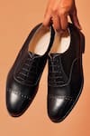 Dmodot_Black Rivet Capto Nero Oxford Shoes _Online_at_Aza_Fashions