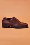 Buy_Dmodot_Brown Cubano Bruno Slip On Oxford Shoes _Online_at_Aza_Fashions