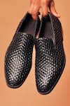 Dmodot_Black Cubano Tesso Nero Loafers _Online_at_Aza_Fashions