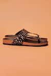 Buy_Dmodot_Black Leopard Print Pelle Corko Sandals _Online_at_Aza_Fashions